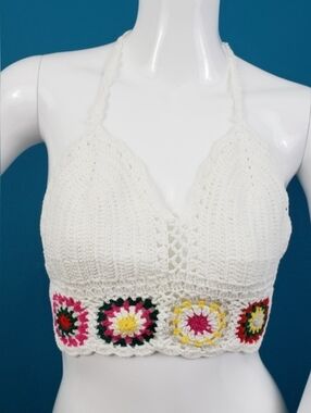 🆕️ 🌴 LOVFUL Crochet Halter Top // (LINED!!) // (NWT)